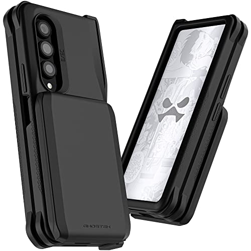 Ghostek EXEC Galaxy Z Fold 4 Case Wallet with Detachable Magnetic Credit Card Holder and Hinge Protection Supports Wireless Charging Phone Cover Designed for 2022 Samsung Galaxy Z Fold4 (7.6") (Black) von Ghostek