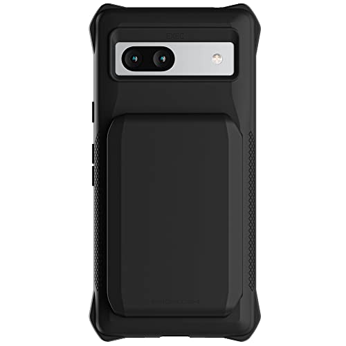 Ghostek Next-Gen Pixel Magnetic Wallet für Google Pixel 7a, R7x Stoßfeste Handyhülle mit MagnaLink Magneten, Kartenhalter für 3 Karten, Sicheres Design, 12FT Fallschutz, Schwarz von Ghostek