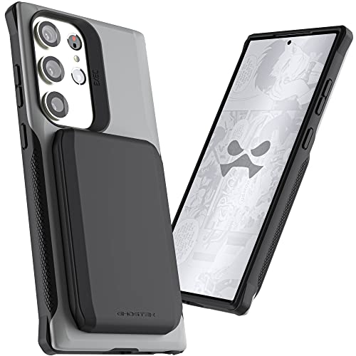 Ghostek EXEC Wallet Galaxy S23 Ultra Case with Detachable Magnetic Credit Card Holder Supports Wireless Charging Premium Shockproof Protective Cover Designed for 2023 Samsung S23 Ultra (6.8 IN) (Gray) von Ghostek