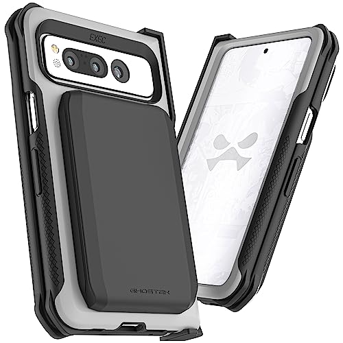 Ghostek EXEC Wallet Pixel Fold Case with Detachable Magnetic Credit Card Holder Heavy Duty Drop Protection Supports Wireless Charging Phone Covers Designed for 2023 Google Pixel Fold (7.6 Inch) (Gray) von Ghostek