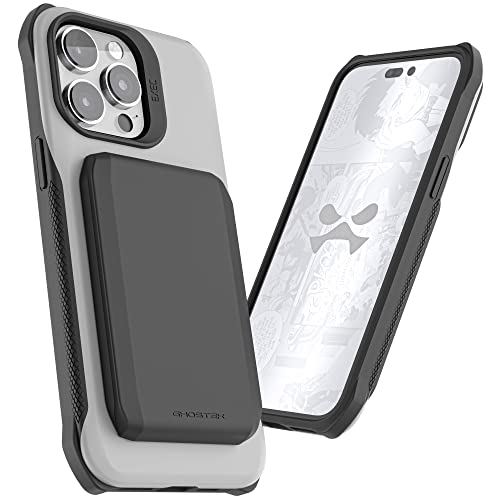 Ghostek EXEC iPhone 14 Pro Max Wallet Case with MagSafe Magnetic Credit Card Holder Supports Mag Safe Accessories, Chargers and Car Mounts Cover Designed for 2022 Apple iPhone 14 Pro Max (6.7") (Gray) von Ghostek