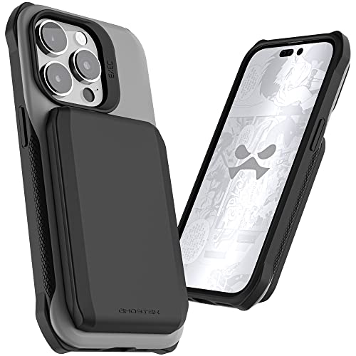 Ghostek EXEC iPhone 14 Pro Wallet Case with MagSafe Magnetic Credit Card Holder Supports Mag Safe Accessories, Chargers and Car Mounts Phone Cover Designed for 2022 Apple iPhone14Pro (6.1 Inch) (Gray) von Ghostek