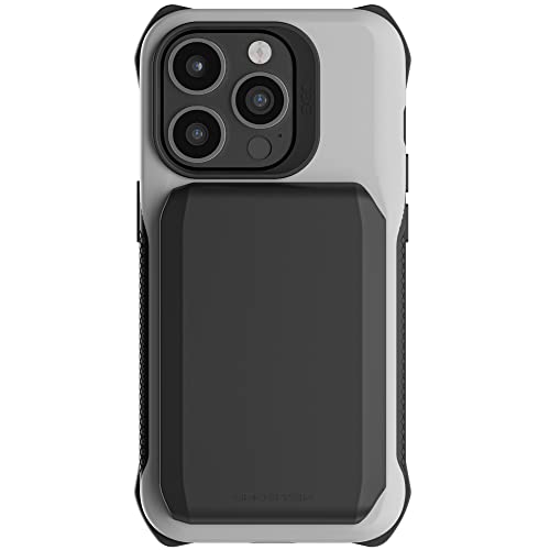 Ghostek EXEC iPhone 14 Pro Wallet Case with MagSafe Magnetic Credit Card Holder Supports Mag Safe Accessories, Chargers and Car Mounts Phone Cover Designed for 2022 Apple iPhone14Pro (6.1 Inch) (Gray) von Ghostek