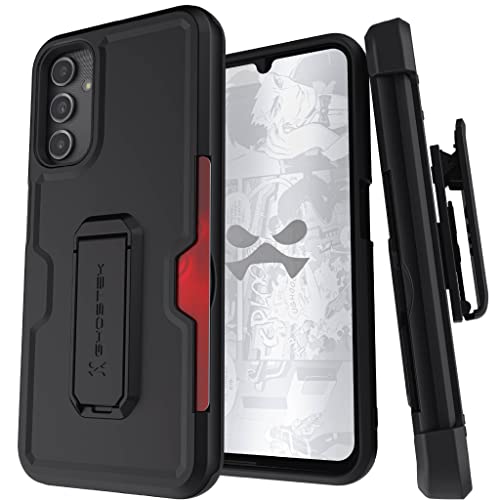 Ghostek IRON Armor Samsung Galaxy A14 Case with Belt Clip, Card Holder and Kickstand Tough Heavy Duty Protection Rugged Protective Phone Cover Designed for 2023 Samsung Galaxy A14 5G (6.6inch) (Black) von Ghostek