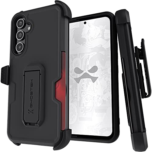 Ghostek IRON Armor Samsung Galaxy A54 Case with Belt Clip, Card Holder and Kickstand Tough Heavy Duty Protection Rugged Protective Phone Covers Designed for 2023 Samsung A54 5G (6.4inch) (Matte Black) von Ghostek