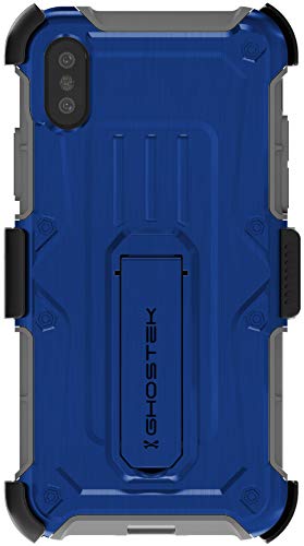 Ghostek Iron Armor iPhone X / iPhone XS Rugged Case with Belt Clip Holster and Kickstand (Blue) von Ghostek