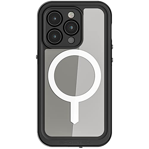 Ghostek NAUTICAL slim iPhone 14 Pro Case Shockproof Waterproof with Magsafe and Screen Protector Wireless Charging Compatible Rugged Phone Cover Designed for 2022 Apple iPhone 14Pro (6.1 inch) (Clear) von Ghostek
