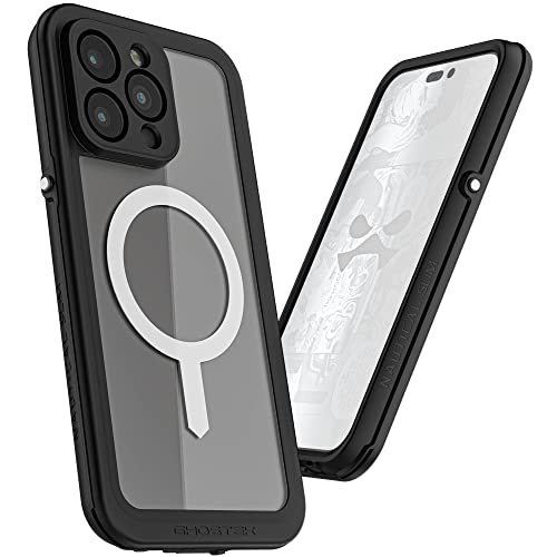 Ghostek NAUTICAL slim iPhone 14 Pro Max Case Waterproof with Screen Protector, MagSafe Magnet, and Camera Lens Cover Rugged Full Body Shell Designed for 2022 Apple iPhone 14 Pro Max (6.7 inch) (Clear) von Ghostek