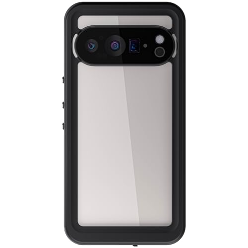 Ghostek Nautical Schlanke wasserdichte Schutzhülle für Google Pixel 9 Pro, integrierter Bildschirm- und Kameraobjektivschutz, kompatibel mit kabellosem Laden (6,3 Zoll, transparent) von Ghostek
