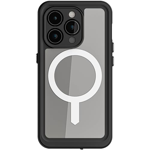 Ghostek Nautical Slim Waterproof Case for Apple iPhone 15 Pro - Built-in Screen & Camera Lens Protector, Compatible with MagSafe (6.1 Inch, Clear) von Ghostek