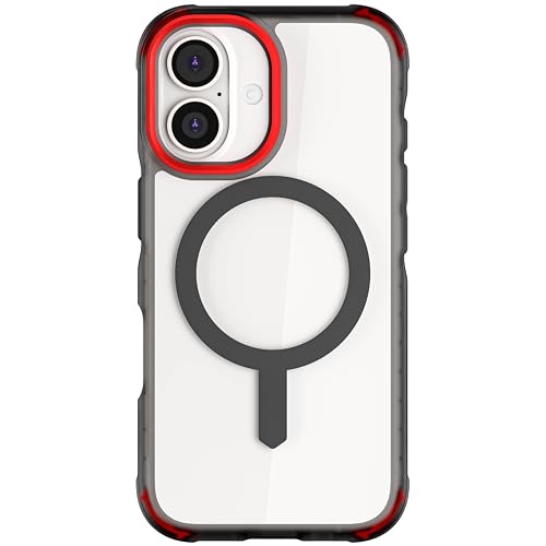 Ghostek iPhone 16 Hülle Covert - Leicht & Stoßfest, MagSafe-kompatibel, 8FT Fallschutz, Kratzfeste Transparente Rückseite, Erhöhte Schutzränder, Rutschfester Griff, Rauch von Ghostek