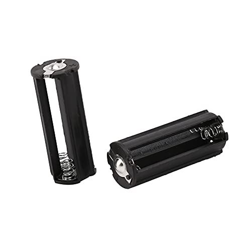 Ghulumn 2 Stueck Schwarzer Batteriehalter Fuer 3 X 1,5 V AAA Batterien Taschenlampen Fackel von Ghulumn
