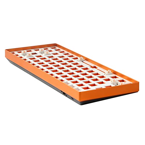 Ghulumn TESTER84 Mechanische Tastatur mit Austauschbarem Schaft, Verkabeltes Single-Mode-Kit Hot-SwapRGB-Tastatur mit Hintergrundbeleuchtung Orange von Ghulumn