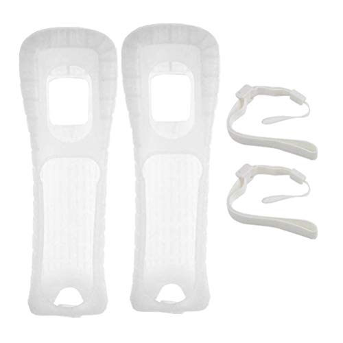 Wrist Controller Adapt Silikon-Schutzhülle und Handgelenkschlaufe, Kompatibel mit Wii-Fernbedienung (Weiss) von Ghzste