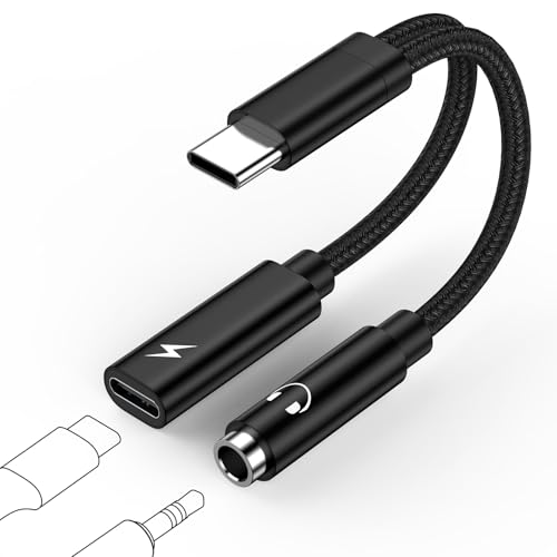GiGreen USB C auf Klinke Adapter und Laden, 2 in 1 Typ C auf 3,5mm Klinke Kopfhörer Adapter, USB C zu Schnellladung Aux Audio für Samsung Galaxy S25 S24 S23 A55 A35 A16, iPhone 16 Pro, Google GiGreen USB C auf Klinke Adapter und Laden, 2 in 1 Typ C auf 3,5mm Klinke Kopfhörer Adapter, USB C zu Schnellladung Aux Audio für Samsung Galaxy S25 S24 S23 A55 A35 A16, iPhone 16 Pro, Google von GiGreen