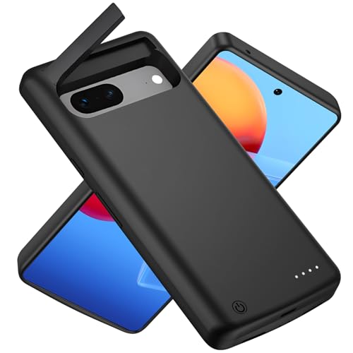Akkuhülle für Google Pixel 7, 10000 mAh, schlanke wiederaufladbare Ladehülle, erweiterte Ladehülle, Backup-Akkuladegerät, tragbare Powerbank für Pixel 7 (6,3 Zoll) – Schwarz von Giabuao