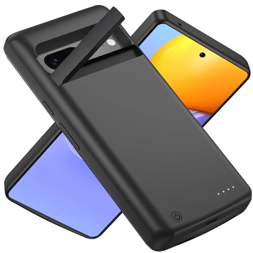 Akkuhülle für Google Pixel 7 Pro, 10000 mAh, schlanke wiederaufladbare Ladehülle, erweiterte Ladehülle, Backup-Akkuladegerät, tragbare Powerbank für Pixel 7 Pro (6,7 Zoll), Schwarz von Giabuao
