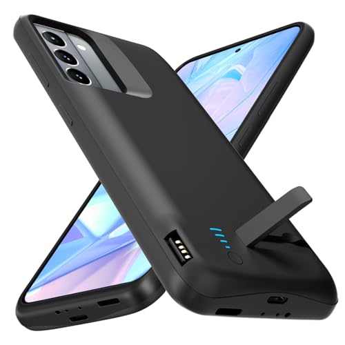Giabuao Akkuhülle für Samsung Galaxy S21, 7000 mAh, schlanke wiederaufladbare Ladehülle, erweiterte Ladehülle, Backup-Akkuladegerät, tragbare Powerbank für Samsung Galaxy S21 (6,2 Zoll) – Schwarz von Giabuao
