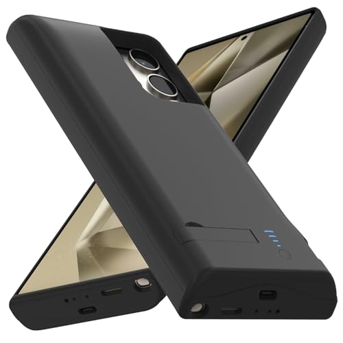 Giabuao Akkuhülle für Samsung Galaxy S24 Ultra 5G schwarz - 7000 mAh, Ständer, Schwarz von Giabuao