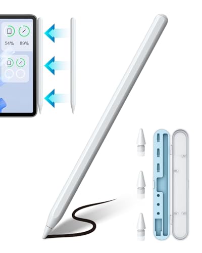 Giabuao Stift für iPad 2018-2023, 2X schnelleres Aufladen und Kabelloses, Magnetischer Befestigung,Tilt Sensitivity & Palm Rejection für Apple Pencil 2. Generation, kompatibel mit iPad Pro/Air/Mini von Giabuao