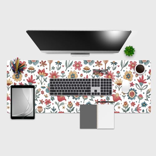 Giallobus - Schreibtischunterlagen - Fantasie - Vinile - 120x40cm - 83 - Flowers von Giallobus
