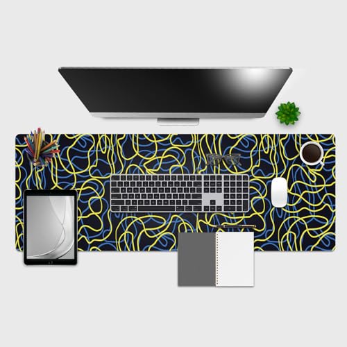 Giallobus - Schreibtischunterlagen - Fantasie - Vinile - 120x40cm - 88 - Yellow Wiggle von Giallobus