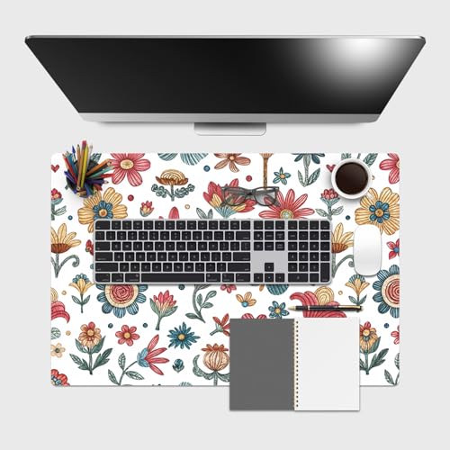 Giallobus - Schreibtischunterlagen - Fantasie - Vinile - 60x40cm - 83 - Flowers von Giallobus