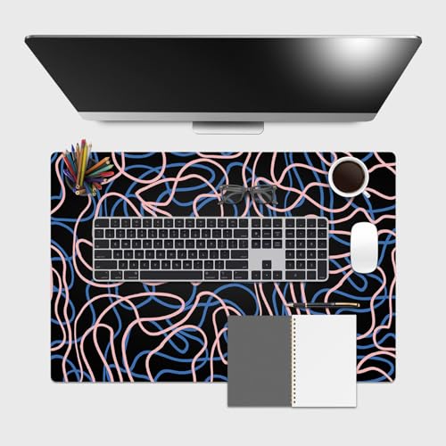 Giallobus - Schreibtischunterlagen - Fantasie - Vinile - 60x40cm - 89 - Pink Wiggle von Giallobus