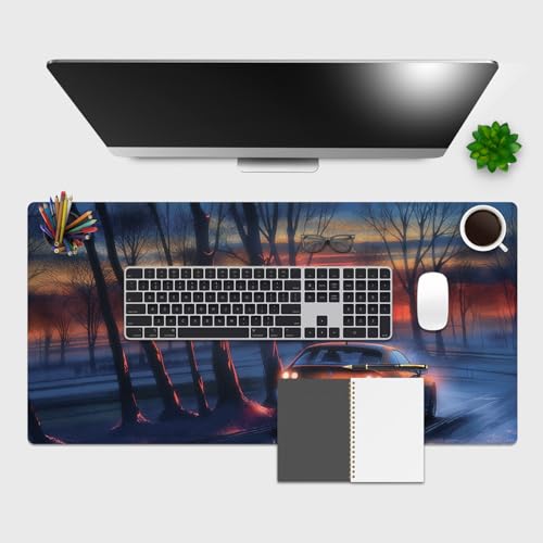 Giallobus - Schreibtischunterlagen - Fantasie - Vinile - 90x40cm - 80 - Sunset car von Giallobus