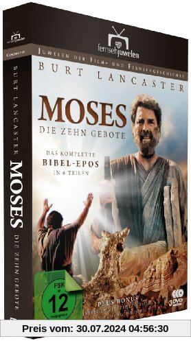 Moses: Die zehn Gebote - Das komplette Bibel-Epos in 6 Teilen (Fernsehjuwelen) [3 DVDs] von Gianfranco De Bosio