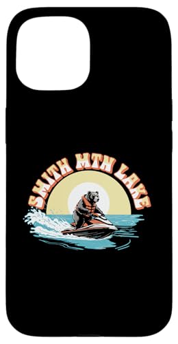 Smith Mountain Lake Black Bear on Personal Watercraft Funny Hülle für iPhone 15 von Giant Step Design Co.