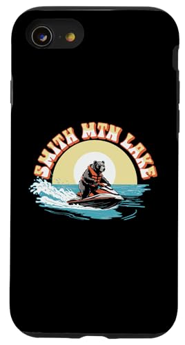 Smith Mountain Lake Black Bear on Personal Watercraft Funny Hülle für iPhone SE (2020) / 7 / 8 von Giant Step Design Co.
