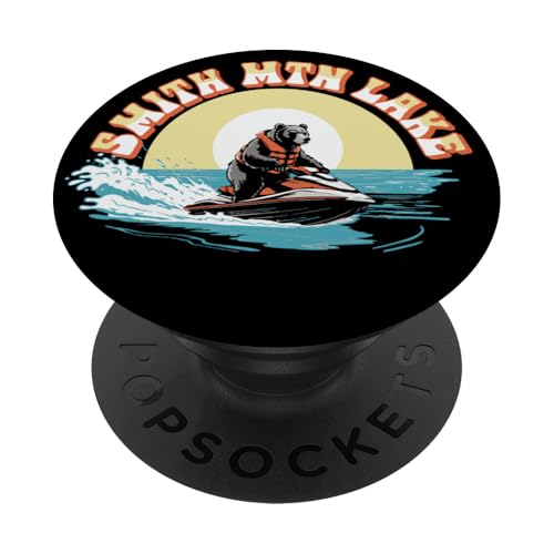 Smith Mountain Lake Black Bear on Personal Watercraft Funny PopSockets Klebender PopGrip Smith Mountain Lake Black Bear on Personal Watercraft Funny PopSockets Klebender PopGrip von Giant Step Design Co.
