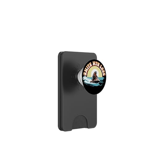Smith Mountain Lake Black Bear on Personal Watercraft Funny PopSockets PopWallet für MagSafe Smith Mountain Lake Black Bear on Personal Watercraft Funny PopSockets PopWallet für MagSafe von Giant Step Design Co.