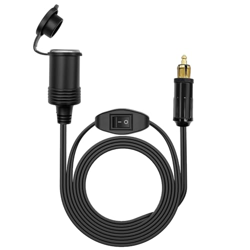Giantdeer 90 cm DIN-Stecker Europäischer Zigarettenanzünder-Adapter 12 V mit Ein-/Aus-Schalter, Verlängerungskabel, DIN-Stecker, Zigarettenanzünder-Buchse 12 V, 18 AWG für 12 V Giantdeer 90 cm DIN-Stecker Europäischer Zigarettenanzünder-Adapter 12 V mit Ein-/Aus-Schalter, Verlängerungskabel, DIN-Stecker, Zigarettenanzünder-Buchse 12 V, 18 AWG für 12 V von Giantdeer