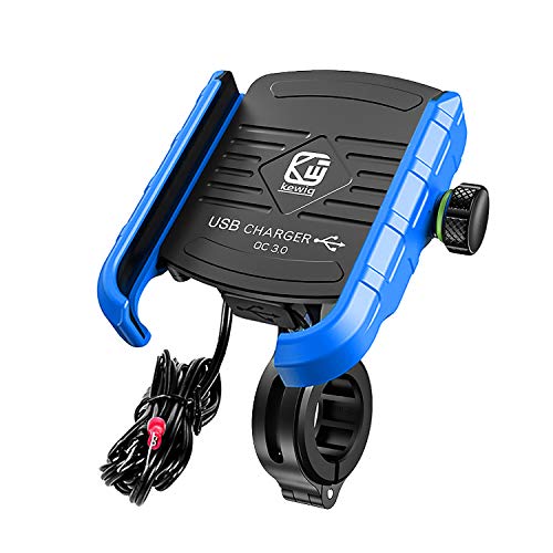 Giantdeer Motorrad Telefonhalter mit QC 3.0 USB Ladegerät Steckdose, Motorrad Handyhalter Geeignet für 3,5- bis 6,5-Zoll-Handys Giantdeer Motorrad Telefonhalter mit QC 3.0 USB Ladegerät Steckdose, Motorrad Handyhalter Geeignet für 3,5- bis 6,5-Zoll-Handys von Giantdeer