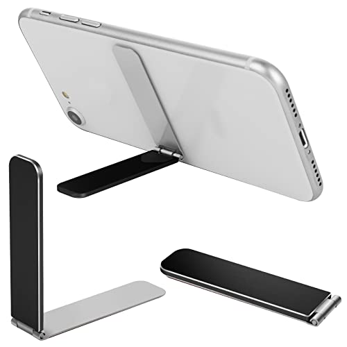 Giantree Ultradünner Handy-Ständer, Faltbare Unsichtbare Halterung für die Rückseite des Telefons Mini Phone Kickstand Handy-Ständer für Schreibtisch Kompatibel mit den Meisten Handys (Schwarz) von Giantree