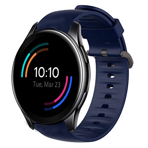 Giaogor Armband Kompatibel Für OnePlus Watch, Sport Silikon Classic Ersatz Uhrenarmband Für Xiaomi Huami OnePlus Watch (Blau) von Giaogor