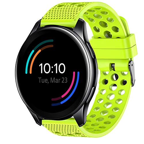 Giaogor Armband Kompatibel Für OnePlus Watch, Sport Silikon Classic Ersatz Uhrenarmband Für Xiaomi Huami OnePlus Watch (Grün) von Giaogor