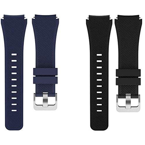 Giaogor Armband Kompatibel Für OnePlus Watch, Sport Silikon Classic Ersatz Uhrenarmband Für Xiaomi Huami OnePlus Watch (Schwarz+Blau) von Giaogor