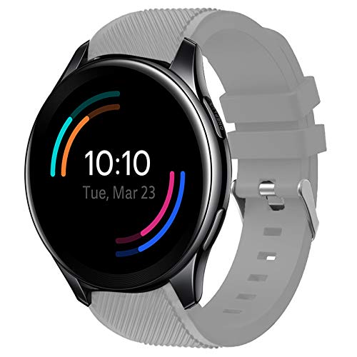 Giaogor Armband Kompatibel Für OnePlus Watch, Sport Silikon Classic Ersatz Uhrenarmband Für Xiaomi Huami OnePlus Watch (grau) von Giaogor