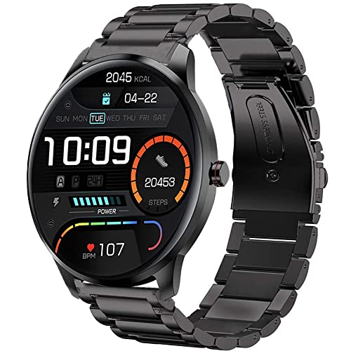 Giaogor Armband Kompatibel mit LIEBIG Smartwatch, Classic Edelstahl Uhrenarmband für LIEBIG LW29 Smartwatch (Schwarz) von Giaogor