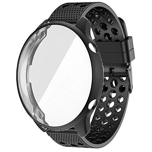 Giaogor LvBu Armband Kompatibel Für Amazfit GTR 2 Smart Watch, Sport Silikon Classic Ersatz Uhrenarmband Für Amazfit GTR 2 Smartwatch (Schwarz Armband + hülle) von Giaogor