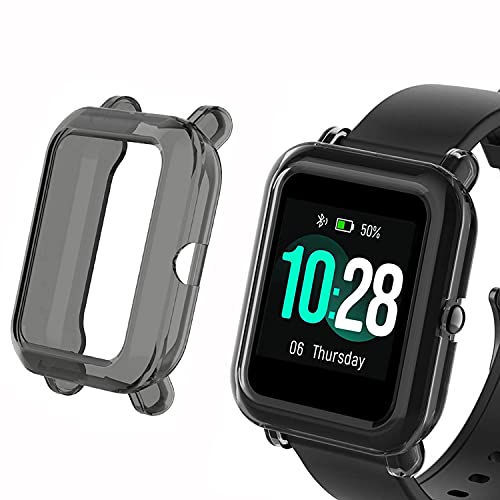 Giaogor Schutzhülle kompatibel Für ID205L, All-Around Case Ultra dünn TPU Schutz Hülle für ID205L/ willful SW021/ YAMAY SW021/LIFEBEE ID205L/ UMIDIGI Uwatch3 Smartwatch (schwarz) von Giaogor