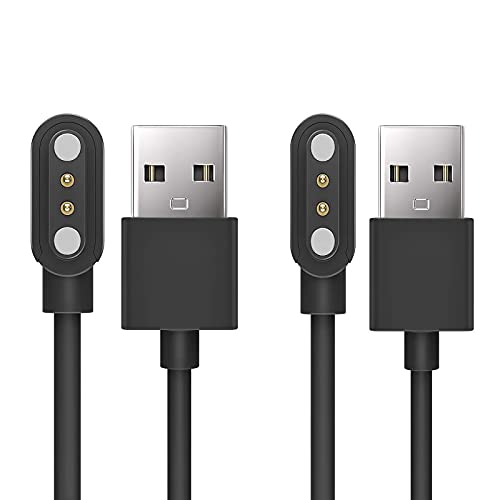 Onetuo Magnetisches USB-Ladekabel Kompatibel für Popglory P22/ Donerton P22/KALINCO P22, Tragbares Magnetisches SmartWatch USB-Ladekabel Ersatz für P22 Smartwatches (Schwarz+Schwarz) von Giaogor