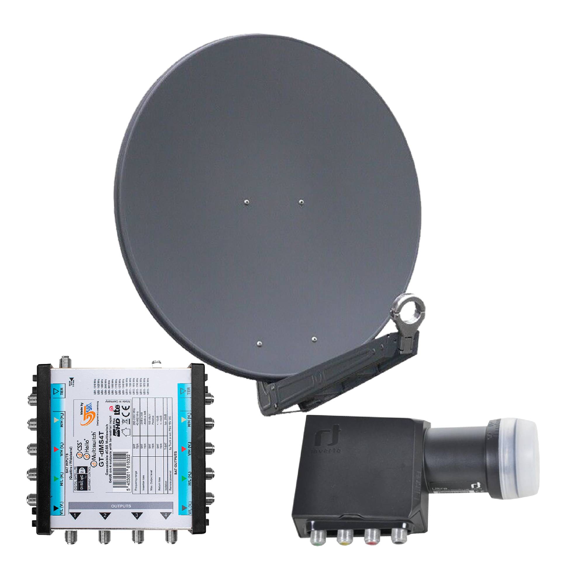 Gibertini OP 75 SE - Alu-Antenne - anthrazit - 64 Teilnehmer mit Unicable-Multischalter Gibertini OP 75 SE - Alu-Antenne - anthrazit - 64 Teilnehmer mit Unicable-Multischalter von Gibertini