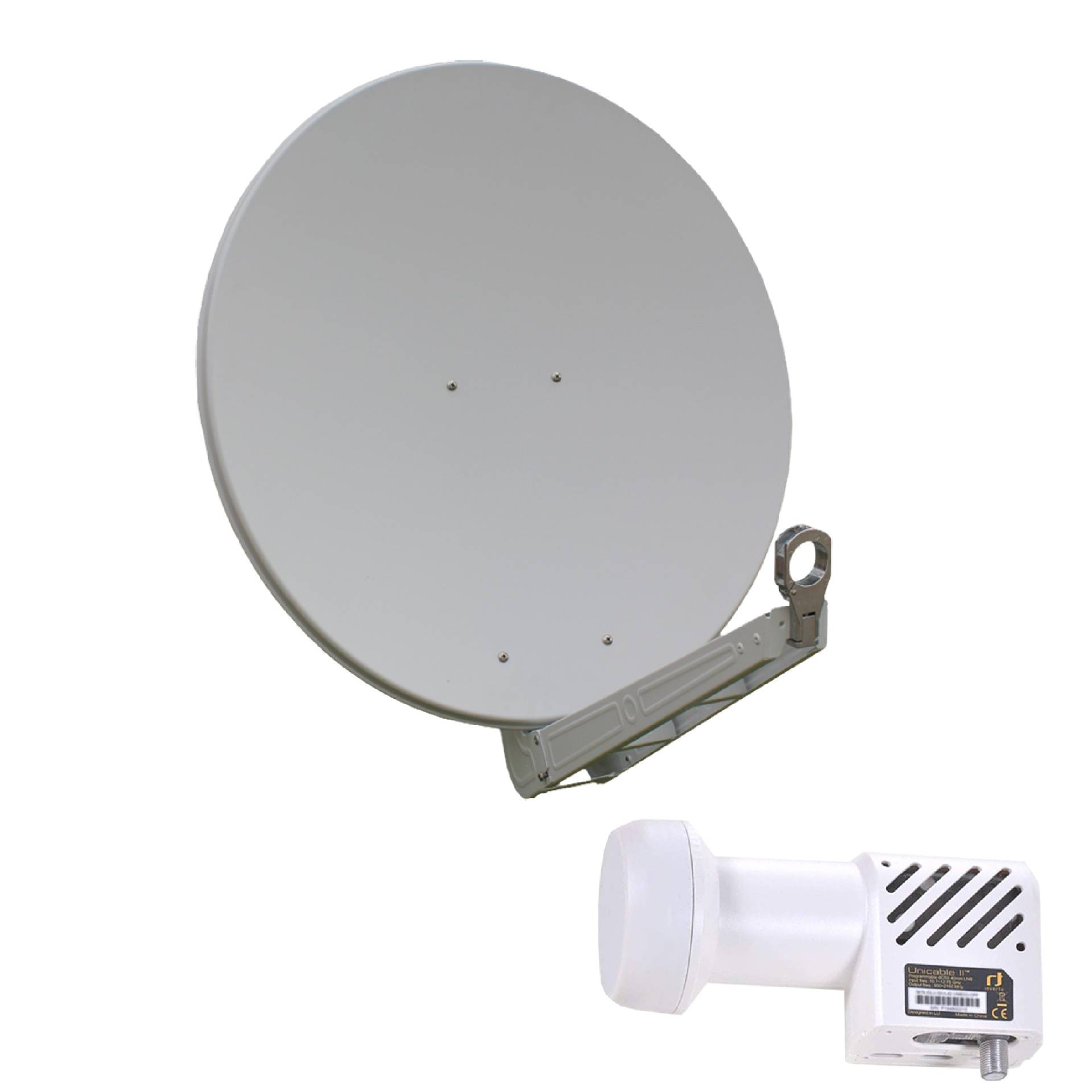 Gibertini OP 75 SE - Alu-Antenne - weiss - 32 Teilnehmer mit Unicable-LNB von Gibertini