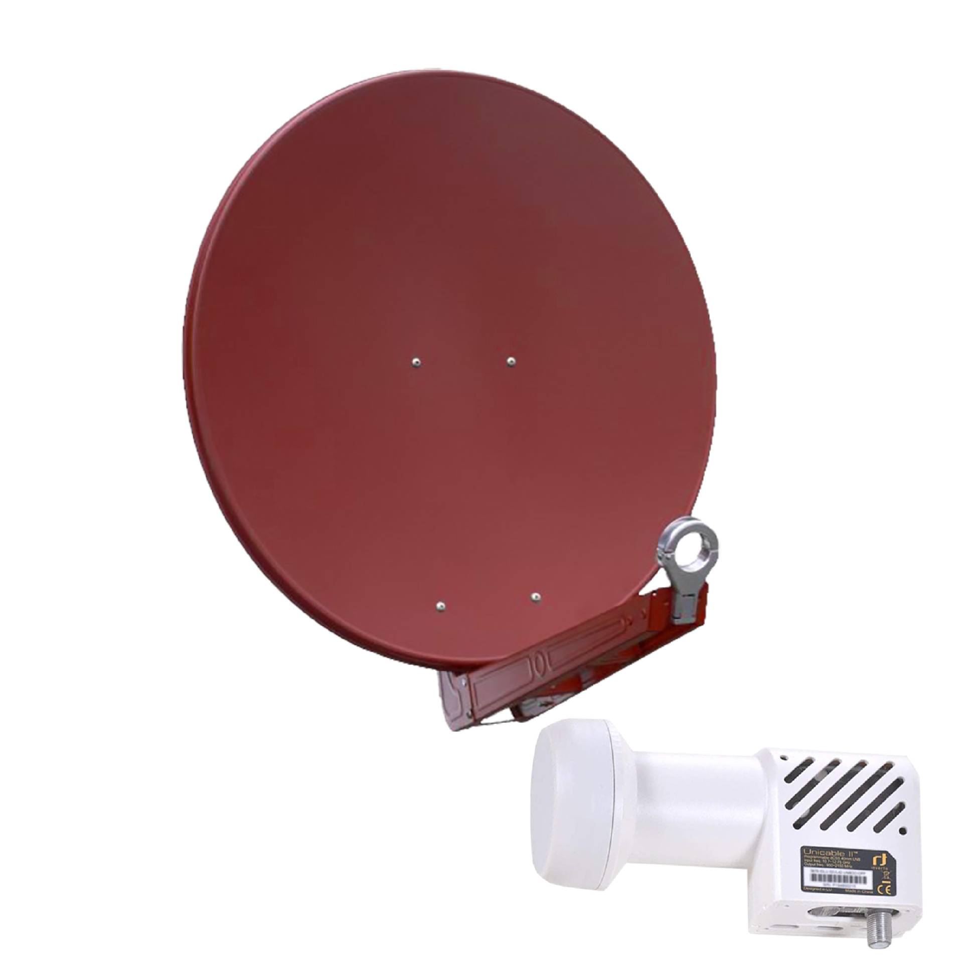 Gibertini OP 75 SE - Alu-Antenne - ziegelrot - 32 Teilnehmer mit Unicable-LNB Gibertini OP 75 SE - Alu-Antenne - ziegelrot - 32 Teilnehmer mit Unicable-LNB von Gibertini