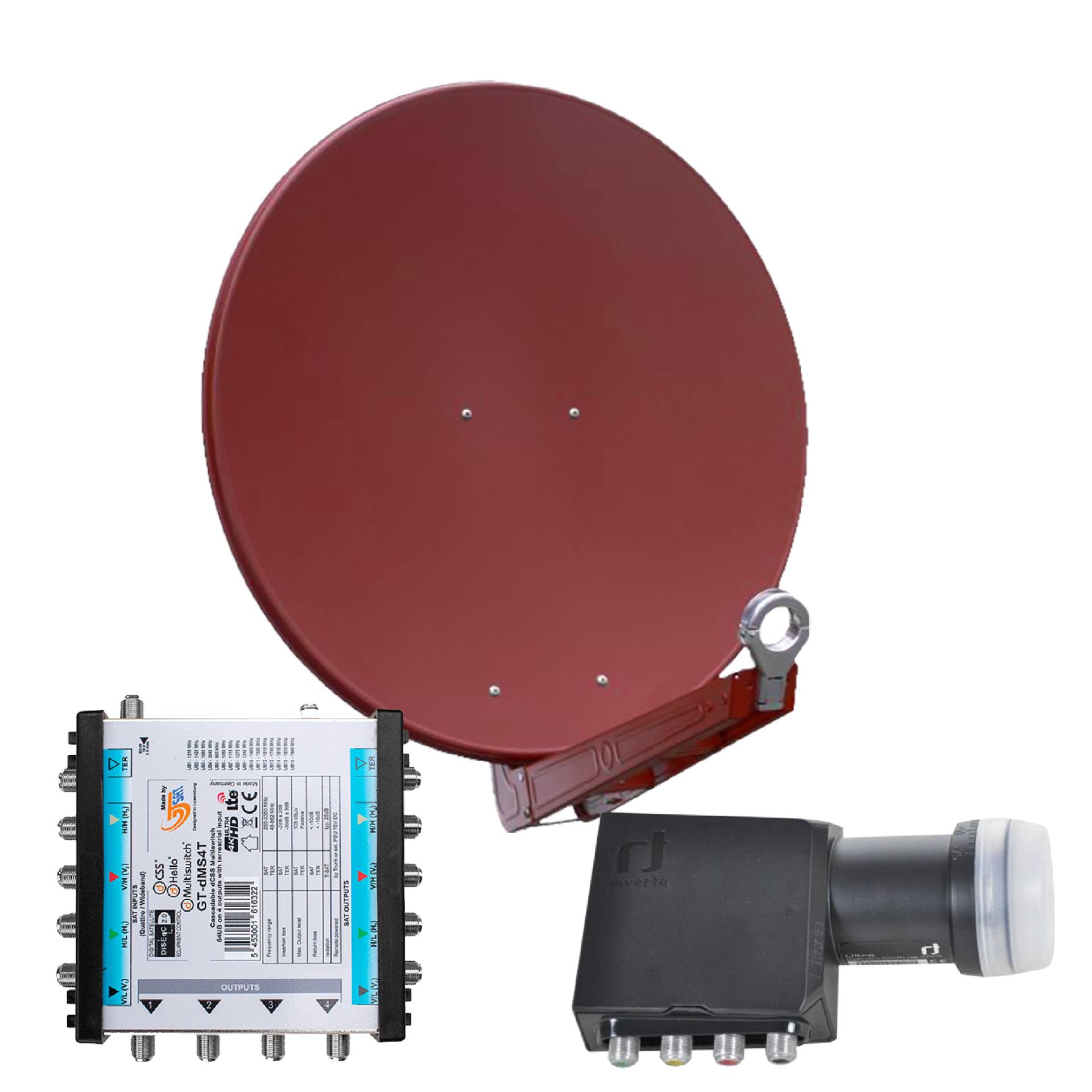 Gibertini OP 75 SE - Alu-Antenne - ziegelrot - 64 Teilnehmer mit Unicable-Multischalter Gibertini OP 75 SE - Alu-Antenne - ziegelrot - 64 Teilnehmer mit Unicable-Multischalter von Gibertini