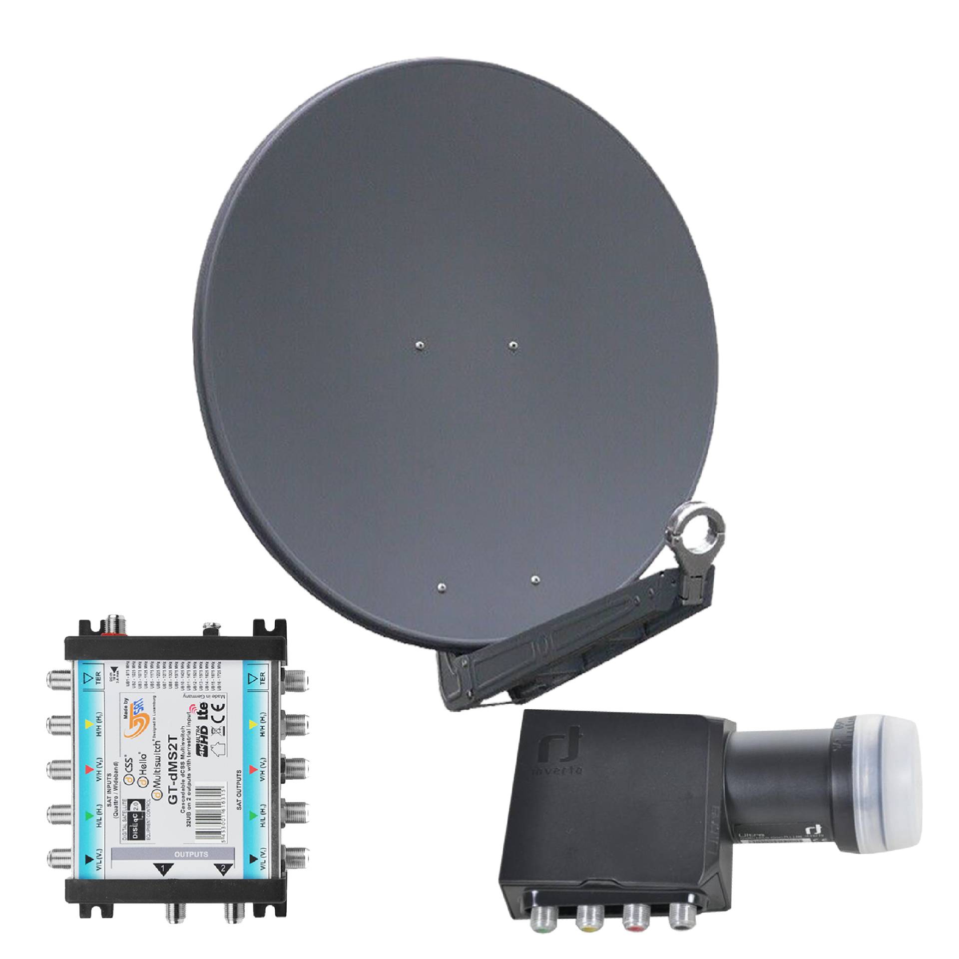 Gibertini OP 85 SE - Alu-Antenne - anthrazit - 32 Teilnehmer mit Unicable-Multischalter Gibertini OP 85 SE - Alu-Antenne - anthrazit - 32 Teilnehmer mit Unicable-Multischalter von Gibertini